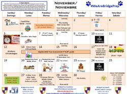 November Calendar